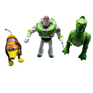 Disney Pixar Toy Story 9" Buzz Lightyear , Slinky Dog & Rex Figures 2017 Mattel
